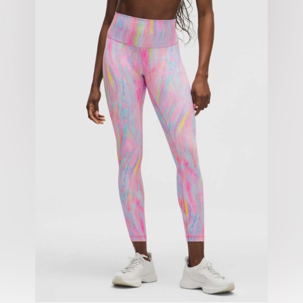 NWT Lululemon Wunder Train High-Rise Tight 25" in Prism Marble Multi Sz 6